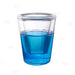 BarConic® Plastic Shot Glass with Double Wall - Blue - 1.5 oz