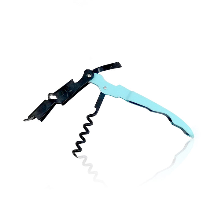 BarConic® Double Hinged Corkscrew - SeaFoam Blue and Black