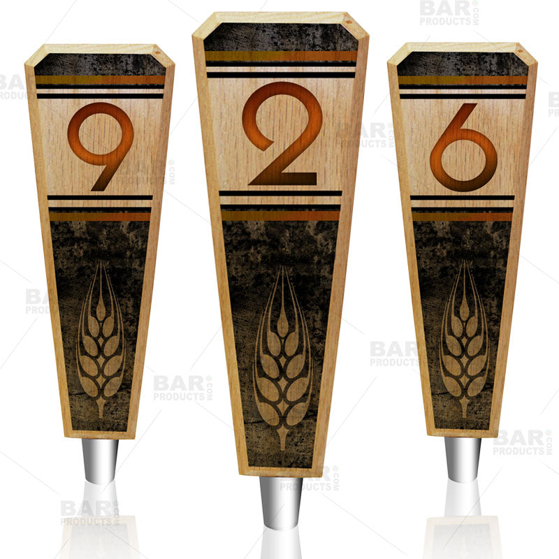 Numbered Beer Tap Handles - Oak Wood - Classy Hops