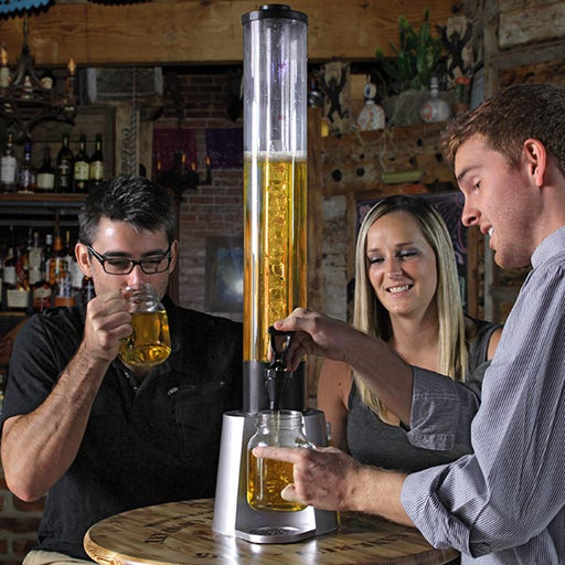 Beer Tower with Ice Tube and Cup Holder - 3 Liter