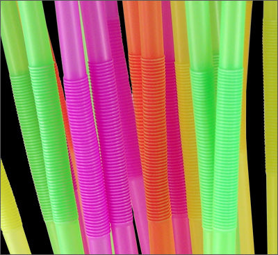 BarConic® Mammoth Bendy Straws - 17" - Assorted Neon - Pack of 200