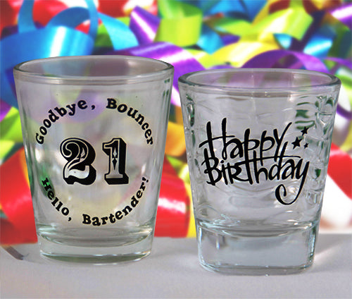 Shot Glasses - Birthday Themed