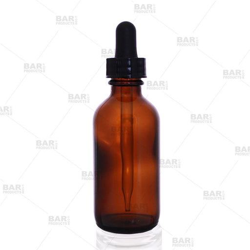 Glass Bitters Dropper Bottle - 2 oz - Amber