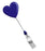 Blue Heart Shaped Plastic Badge Reel[