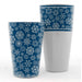 Snowflake Shaker Set - 28 / 18 ounce - Blue and White