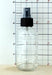 Boston Round Craft Bartending Bottle w/ Black Atomizer - Clear 4oz