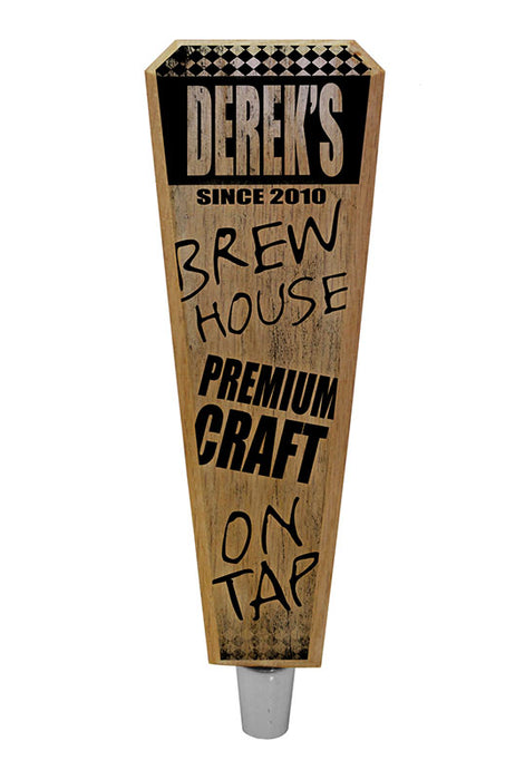 Oak Wood Beer Tap Handles - Flared Shape - Brew House - 8 inch