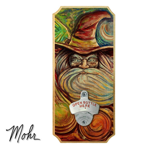 The Wizard - Wood Plaque Wall Mounted Bottle Opener