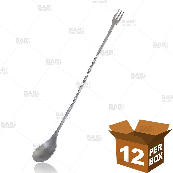 Bar Spoon - with Fork Tip - 11.25" [Box of 12]