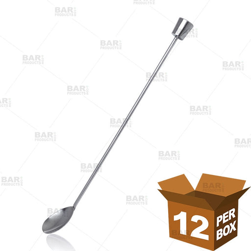 Bar Spoon Steel Knob - 11" [Box of 12]
