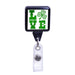 Black - LOVE Irish, Square Plastic Badge Reel