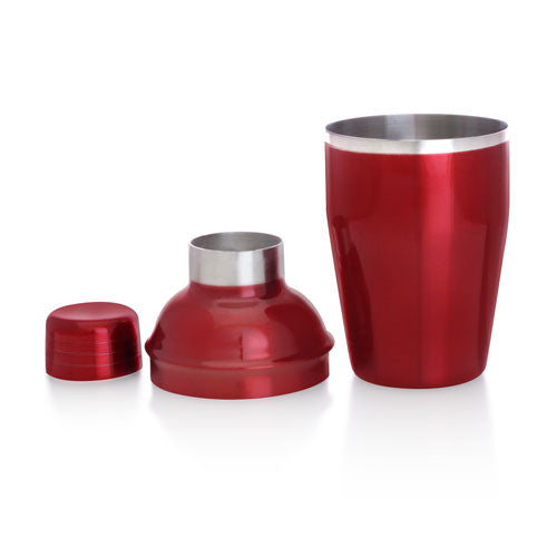 BarConic® Candy Red, 12 ounce 3-Piece Cocktail Shaker