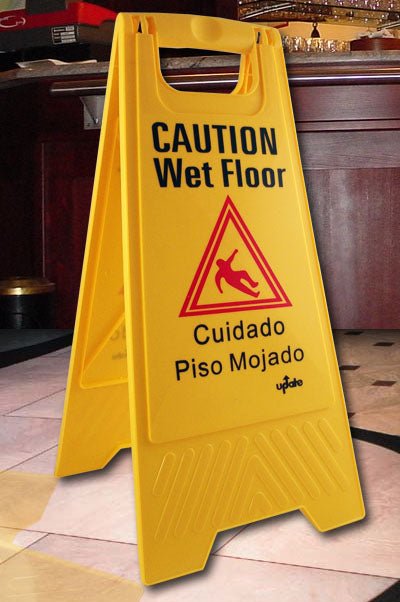 Yellow Caution Wet Floor Sign - Bar Products — Bar Products