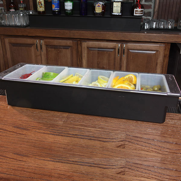 Condiment Holder / Fruit Tray - 6 Pint w/ Flat Lid - Color Options