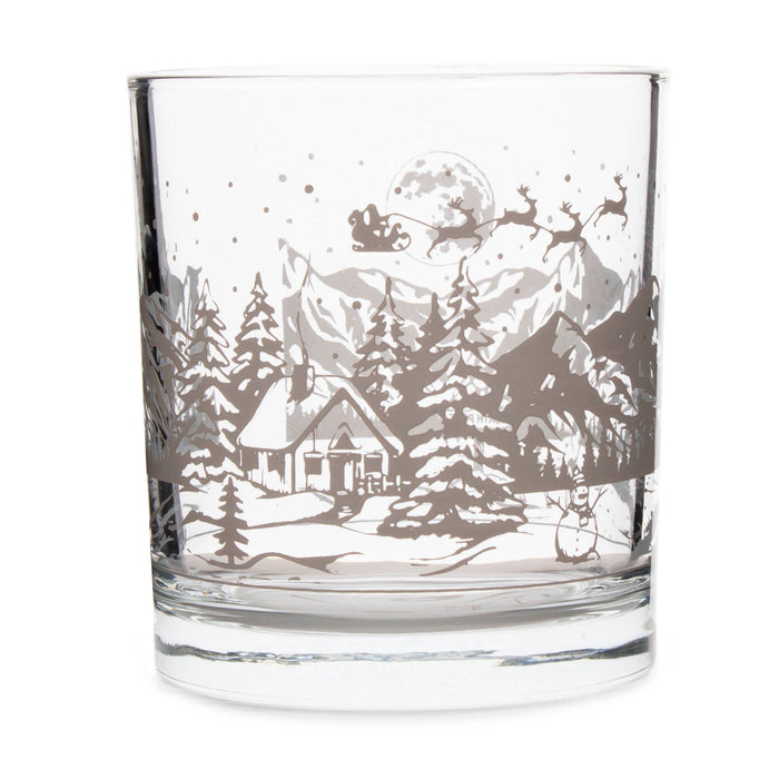 BarConic® Glassware - Christmas Cabin - Old Fashion Glass - 10 ounce