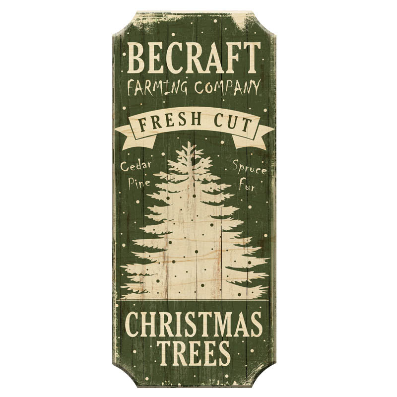 CUSTOMIZABLE Wood Christmas Sign - Fresh Cut Trees