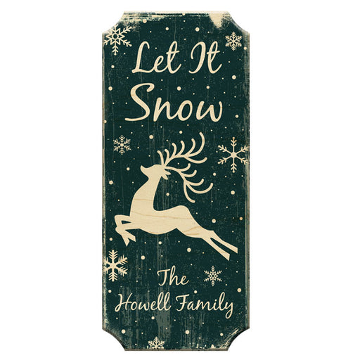 CUSTOMIZABLE Wood Christmas Sign - Let It Snow - Color Options