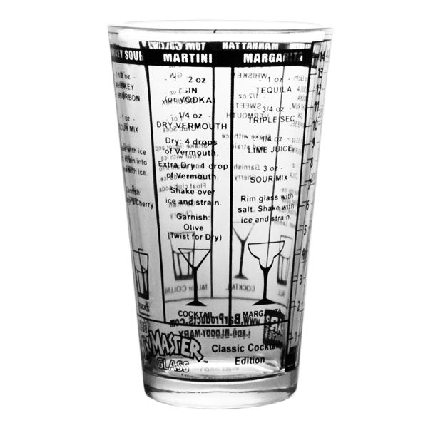 Our Table 1oz Measuring Shot Glass, 20 Measurements for Cocktails, Home Bar
