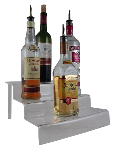 Liquor Bottle Shelves - Clear Acrylic