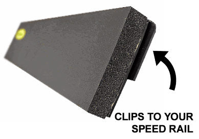 Clip-On Speed Rail Cushion showing back clip