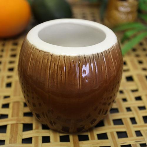 BarConic® Tiki Drinkware - Ceramic Coconut Mug - 14 ounce