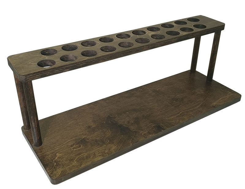 Counter Caddies™ - Walnut-Stained Straight Shelf - w/ K-Cup Holes - 24" Length
