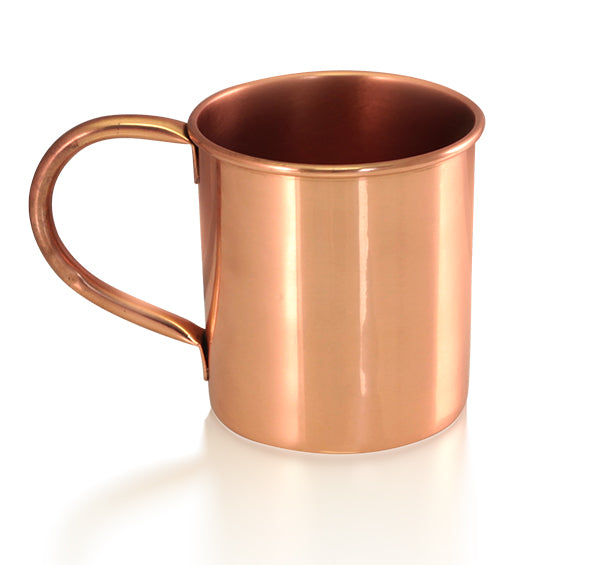 Solid Copper Mule Mug, Copper Handle, 12 oz
