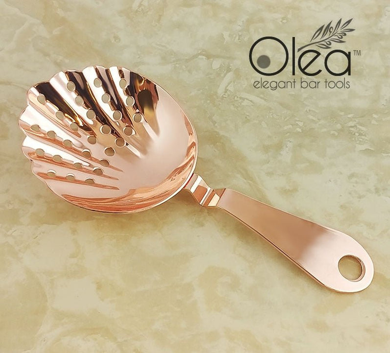 Olea™ Shell Julep Cocktail Strainer Copper Plated — Bar Products
