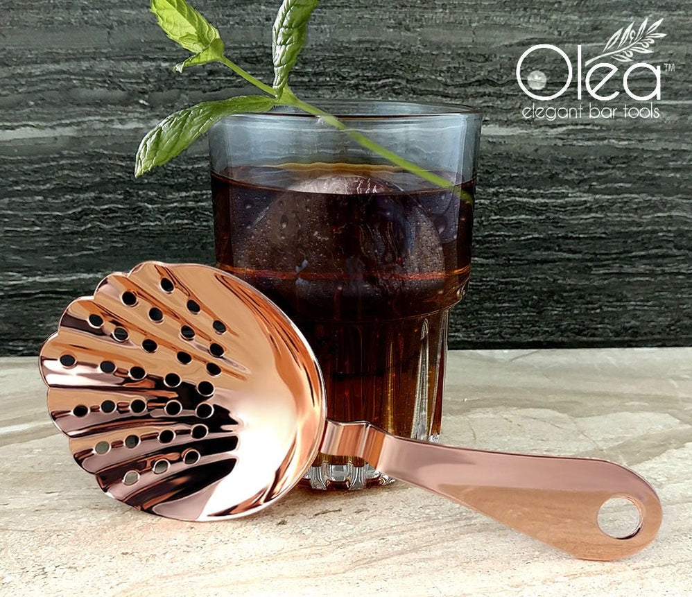 Olea™ Shell Julep Cocktail Strainer Copper Plated — Bar Products