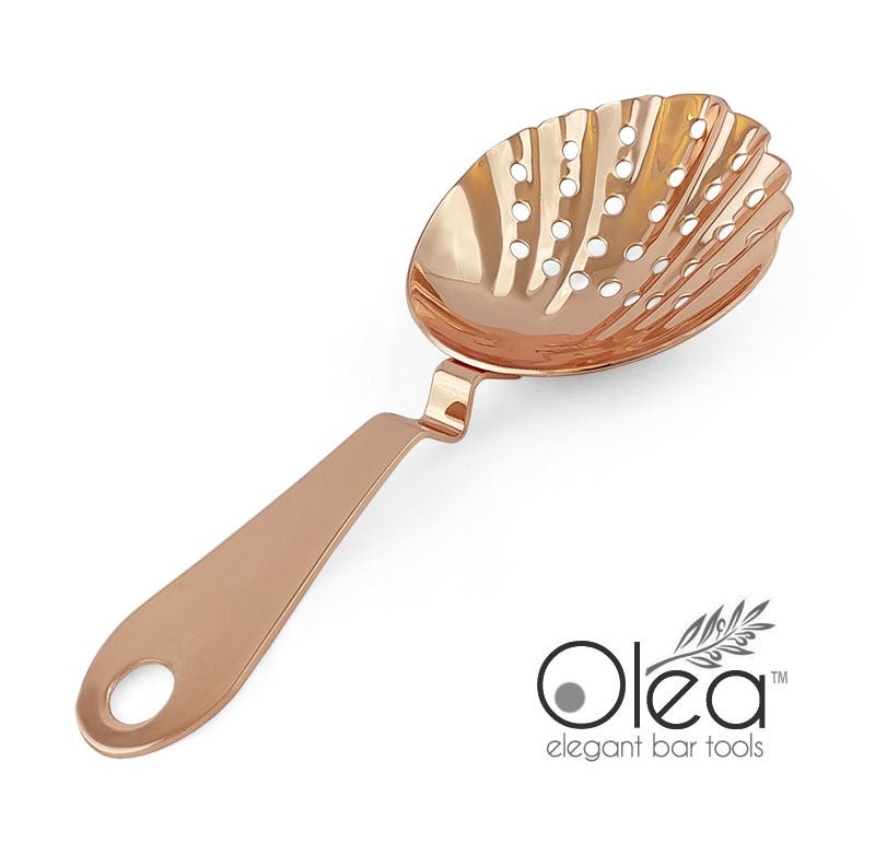 Olea™ Shell Julep Cocktail Strainer Copper Plated — Bar Products