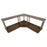 Counter Caddies™ - Walnut-Stained Corner Shelf - Barista Style - Available in Black and Natural Wood