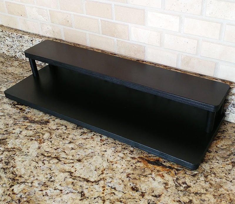 Counter Caddies™ - Black Straight Shelf - Liquor/Wine Bottle