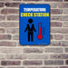 Metal Sign Kolorcoat™ - Temperature Check Station - 9X12