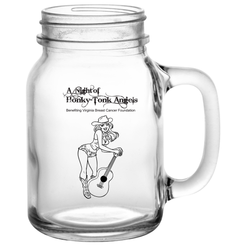 Personalized 16 oz Mason Jar Mug -Baby
