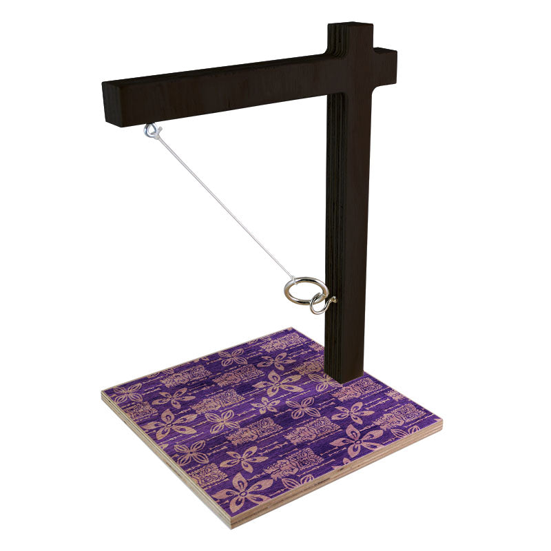 Large Tabletop Ring Toss Game - Tiki Purple