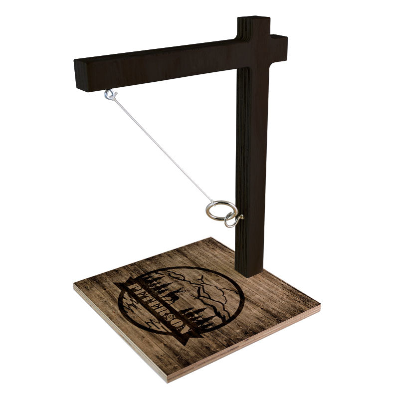 CUSTOMIZABLE Large Tabletop Ring Toss Game - Rustic Outdoors