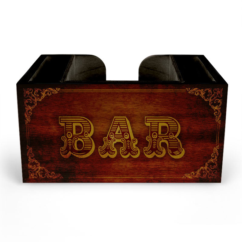 Vintage Bar Wooden Napkin Caddy