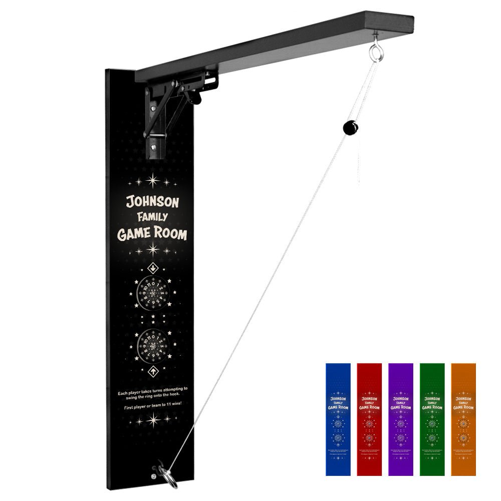 GoSports Hook 21 Wall Mount Ring Swing Game, Play Indoors Or