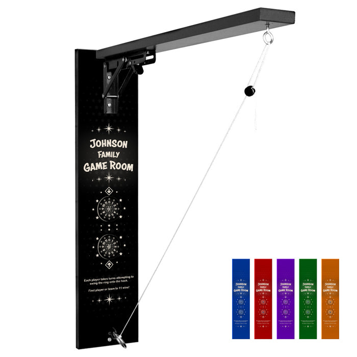 CUSTOMIZABLE Wall Mounted Ring Toss Game with Bottle Opener - Name Mon —  Bar Products