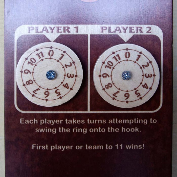 CUSTOMIZABLE Wall Mounted Folding Ring Toss - Bull - Player Score Keeping Dials Rules