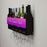 CUSTOMIZABLE Wall Mounted Wine Bottle & Glass Hanging Shelf Side 6 Bottles 4 Glasses Black
