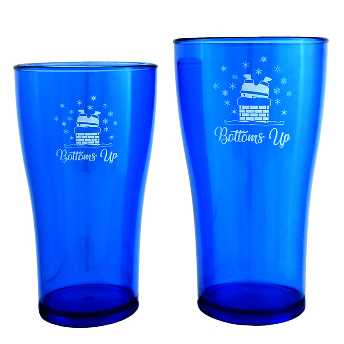 Bottoms Up Polycarbonate Cup - Blue - 2 Sizes Available