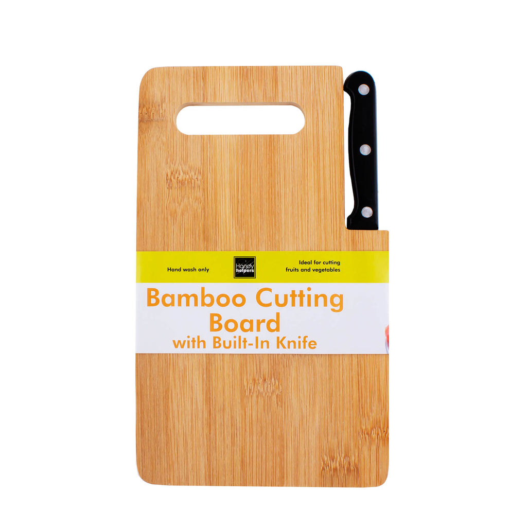 Bamboo Cutting Board with Built in Knife