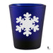 Blue Shot Glass - Snowflakes 1