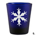 Blue Shot Glass - Snowflakes 6