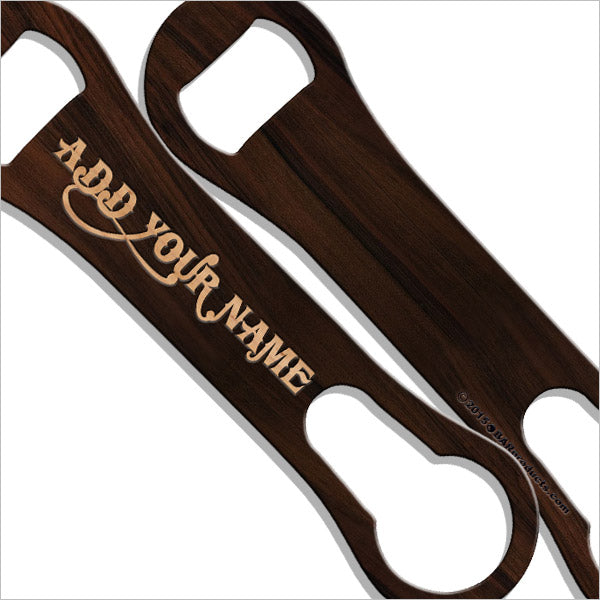 Personalized Modern Last Name Bottle Openers - 12 Pc.