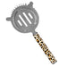 Designer Cocktail Strainer - Pipe Handle - Cheetah