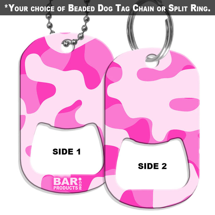 Dog Tag Opener - Pink CAMO