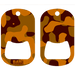 orange Camo Dog Tag Opener 