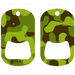 Green CamoDog Tag Opener 